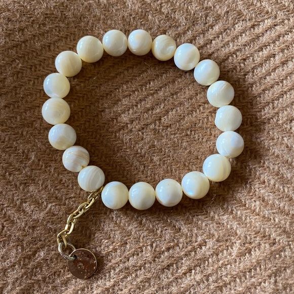 Jewelry - Mother of Pearl/Metal Charm Bracelet Made by Ana